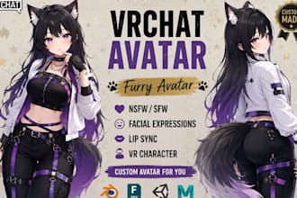 design 2d vtuber avatar, 2d vtuber model, anime vtuber character