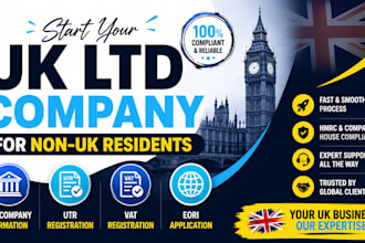 register UK ltd company for non residents with utr vat and eori