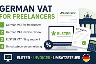 l help freelancers with german umsatzsteuer, elster, invoices, and vat