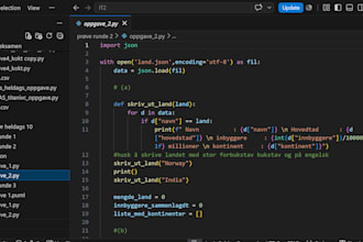 fix, improve or build your python code