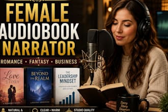 be your female audiobook narrator for fantasy romance and business