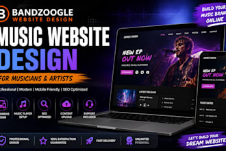 design bandzoogle website music website entertainment website for music career