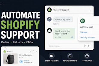 build shopify ai automation for customer support, order tracking, refund and faq