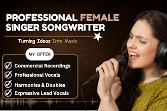 be your female pop singer rnb singer female vocalist singer songwriter pop song