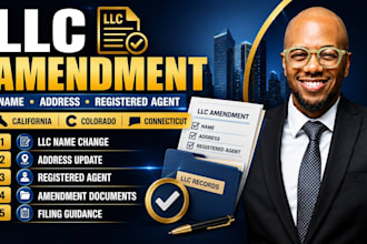 amend california colorado or connecticut llc address name and registered agent
