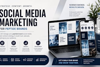 manage your peptide brand social media and content strategy