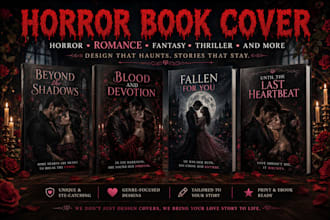 design romance fantasy horror sci fi erotica book cover design or ebook design