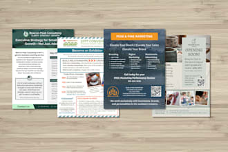 design a professional flyer or promotional graphic