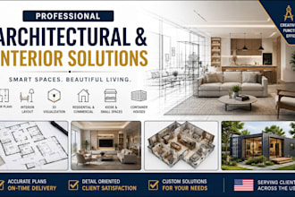 design modern home interior, architectural floor plans and 3d spaces