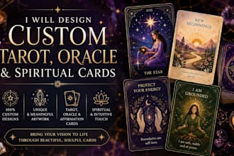 design custom tarot, oracle and spiritual cards