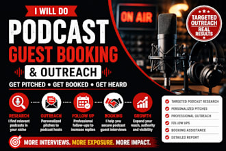 do podcast guest booking and outreach