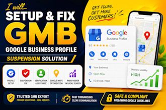 setup google my business profile fix gmb suspension suspended gmb solution