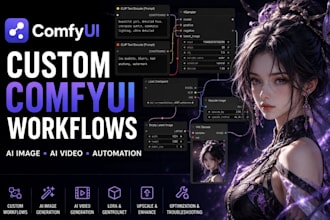 create custom comfyui workflows for ai image and video generation