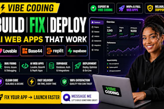 vibe coding lovable ai web app base44 replit bug fixing supabase claude code