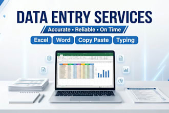 do accurate data entry, copy paste and typing