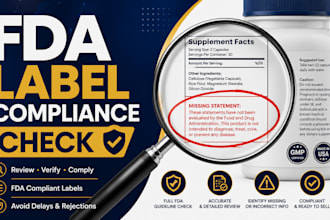 review your fda product label and fix compliance issues