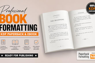 kdp book formatting, paperback formatting, kindle ebook formatting layout design