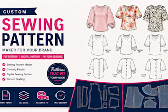 create custom sewing patterns, clothing patterns and pattern grading