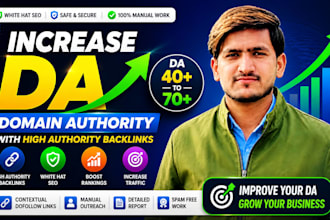 increase ahrefs DR, moz da, domain authority with SEO backlinks