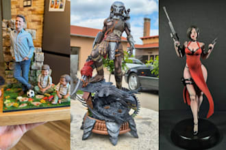 3d print and paint anime figure model action figure statues stl printing