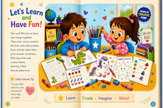 design printable activity books and worksheets for kids