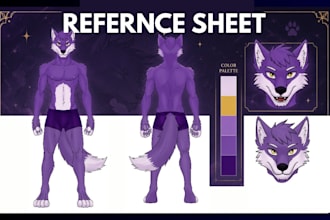 create a unique oc, furry, or character reference sheet