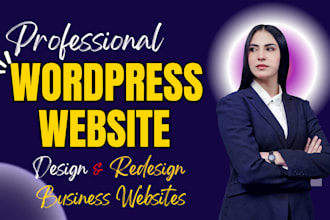 be your wordpress developer design clean buisness website development