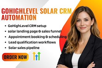 solar CRM gohighlevel automation landing page funnel and appointment booking