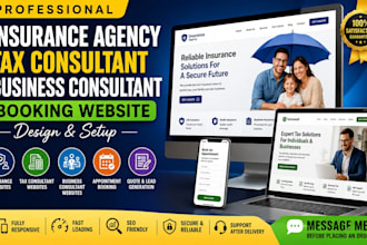 build insurance agency business notary tax consultant  booking cargo website