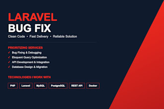 fix bugs and issues in your laravel application