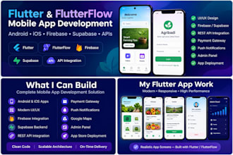 develop flutter and flutterflow mobile apps,
