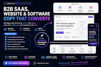 write high converting saas website copy and b2b copy landing page copy software