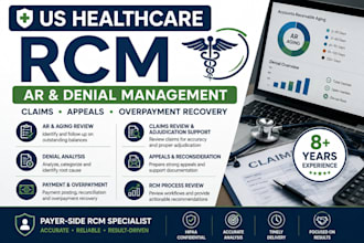 provide US healthcare rcm ar and denial management support