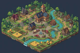 design isometric pixel art tileset tilemap for unity rpg game assets pack