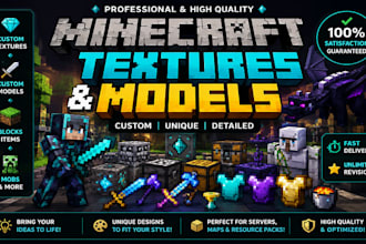 create custom minecraft textures, models, assets