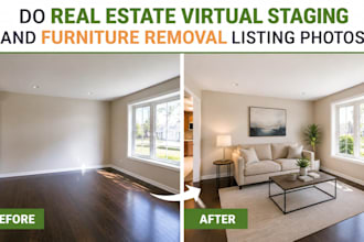 do real estate virtual staging and furniture removal listing photos