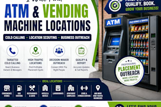 do atm vending machine placement and location scouting cold calling