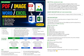 convert PDF, scanned documents or images to word or excel
