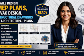 design mep plans, hvac design, structural drawings and architectural plans