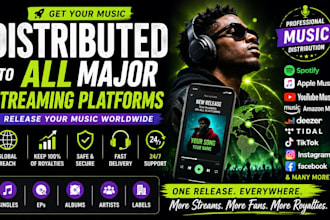 distribute your music to spotify apple music youtube music and all platforms