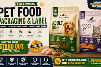 design pet food packaging dog food label cat food pouch and product packaging