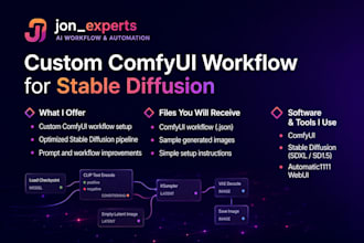 create custom comfyui workflow for stable diffusion image and video generation