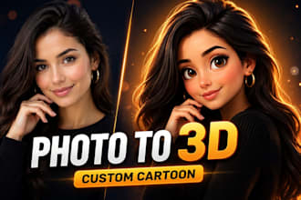 turn your photo into a custom 2d or 3d cartoon character
