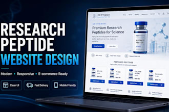 design a professional research website, scientific website and biotech website