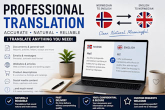 translate anything from english to norwegian