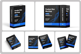 design 3d product box mockup product label design packaging box label design