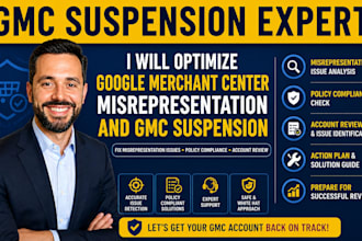 optimize google merchant center misrepresentation and  gmc suspension