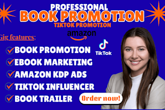 booktok promotion book marketing book promotion tiktok influencer amazon kdp ads