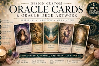 design custom oracle cards and oracle deck artwork