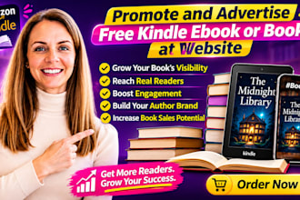 promote and advertise free kindle ebook or book at website